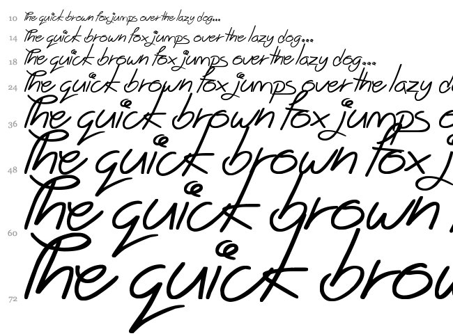Big Winks font waterfall
